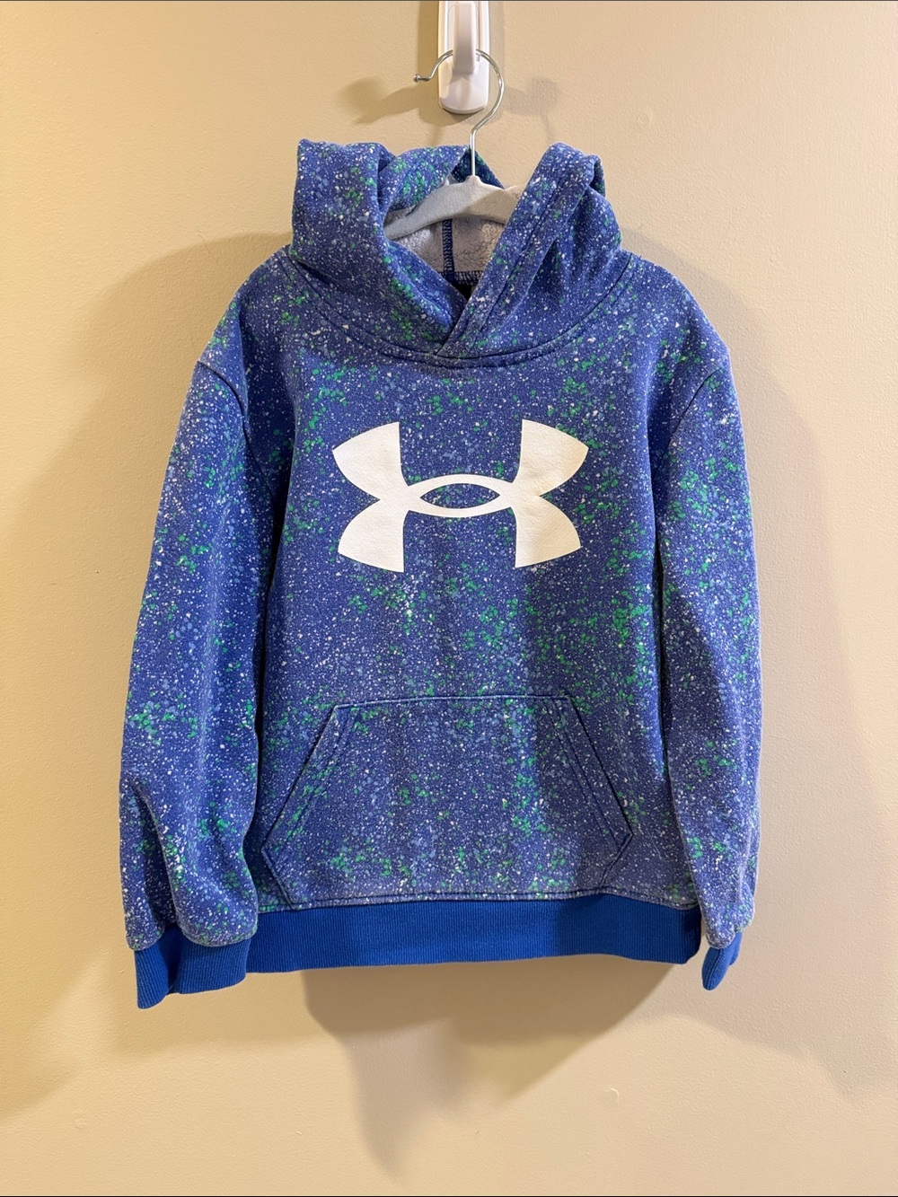 Under Armour Blue & Green Speckled Logo Hoodie